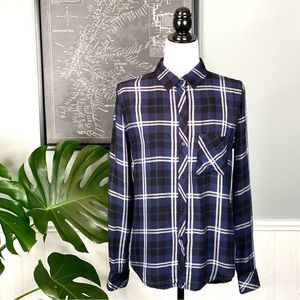 Rails button down plaid shirt